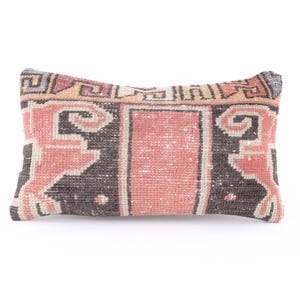 Wohndekor Kissen, Vintage Teppich Kissen, Dekokissen, 12x20 Wollteppich Kissen, türkisches Kissen, Bettwäsche Fall