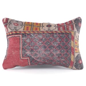 Wohndekor Kissen, Vintage Teppich Kissen, Dekokissen, 16x24 Wollteppich Kissen, türkisches Kissen, Bettwäsche Fall
