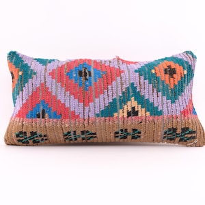 Any Size Red Turkish Kilim Throw Pillow Cover, Red Bohemian Kilim Pillow, Woven Turkish Boho Lumbar Pillow, Turkish Kilim Pillow Cover