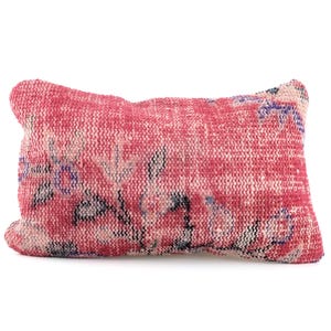 Wohndekor Kissen, Vintage Teppich Kissen, Dekokissen, 12x20 Wollteppich Kissen, türkisches Kissen, Bettwäsche Fall