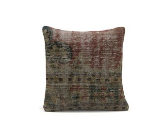 turkish pillow anatolian kilim pillow handmade kilim pillow 20"x20" vintage kilim pillow oriental kilim pillow home decor pillow