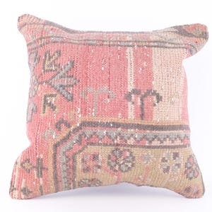 Wohndekor Kissen, Vintage Teppich Kissen, Dekokissen, 18x18 Wollteppich Kissen, türkisches Kissen, Bettwäsche Fall