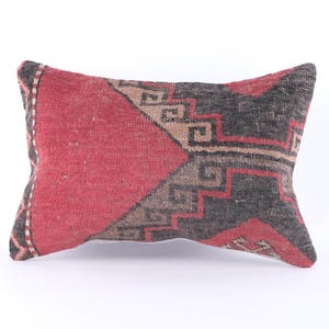 Wohndekor Kissen, Vintage Teppich Kissen, Dekokissen, 16x24 Wollteppich Kissen, türkisches Kissen, Bettwäsche Fall