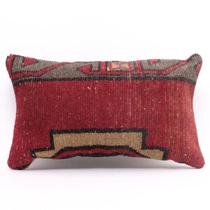 Wohndekor Kissen, Vintage Teppich Kissen, Dekokissen, 12x20 Wollteppich Kissen, türkisches Kissen, Bettwäsche Fall