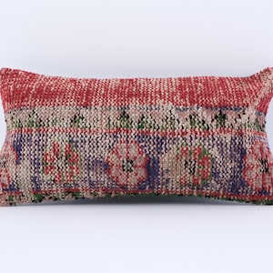 Any Size Red Turkish Kilim Throw Pillow Cover, Red Bohemian Kilim Pillow, Woven Turkish Boho Lumbar Pillow, Turkish Kilim Pillow Cover