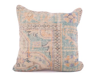 Handwoven Turkish Kilim Pillow, 24x24 Pillow Cover, Decorative Pillow Cover, Couch Accent Pillow, Cushion Cover, Home Decor, Turkey Pillow