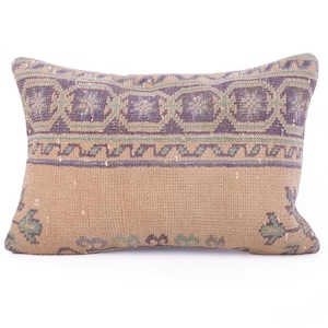 Wohndekor Kissen, Vintage Teppich Kissen, Dekokissen, 16x24 Wollteppich Kissen, türkisches Kissen, Bettwäsche Fall