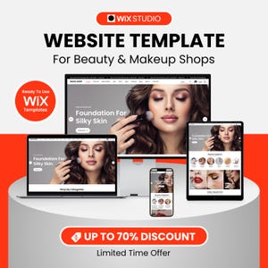 Wix Studio Website Template: Skincare & Makeup Store Design