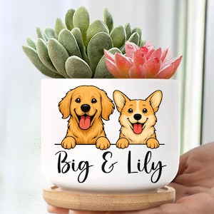 Personalized Dog Memorial Gift Planter, Dog Memorial Gift, Plant Pot Custom, Pet Remembrance Plant Pot Dog Sympathy Gift, Pet Memorial Gift
