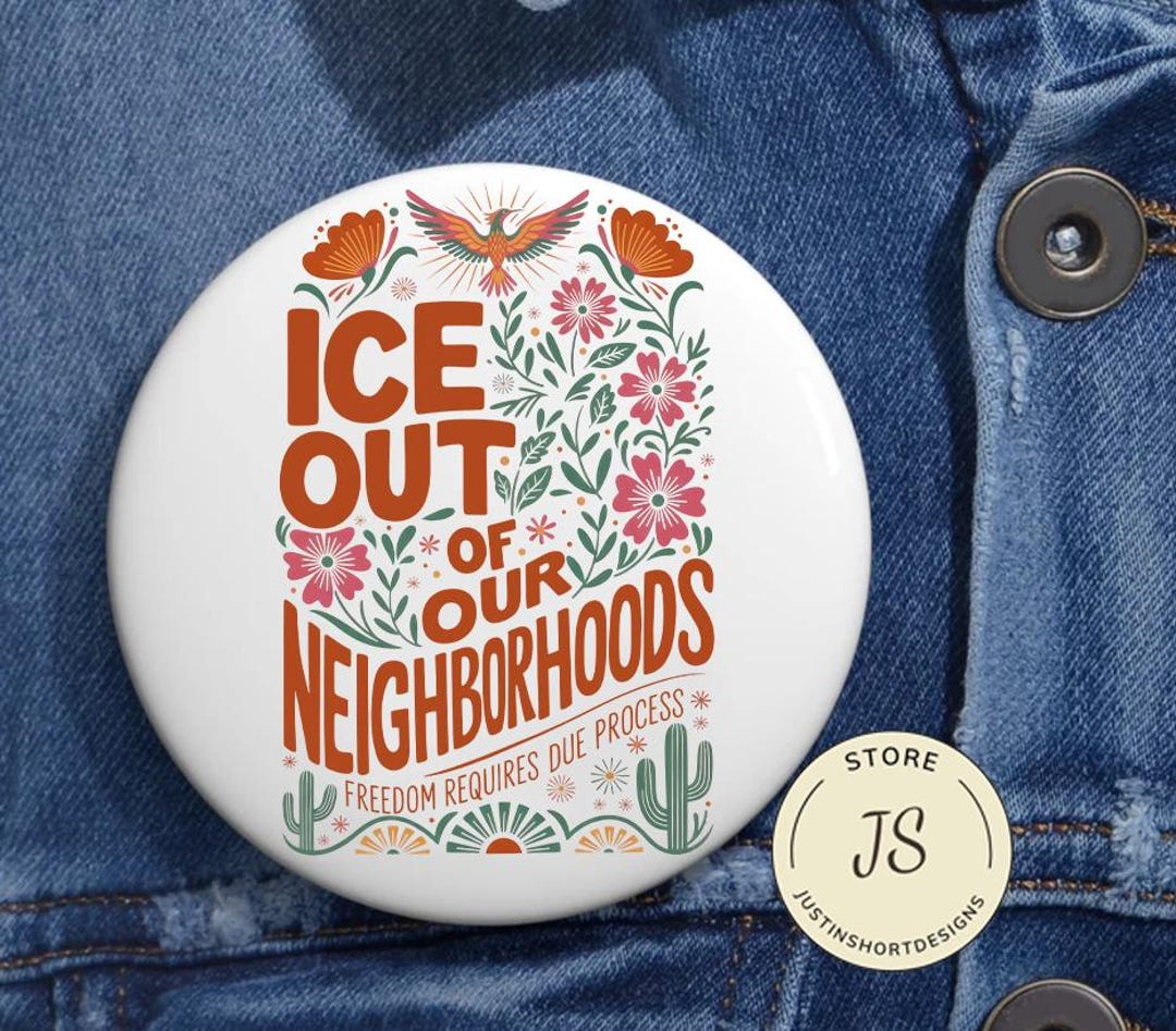 Abolish ICE Anti Trump Pin Buttons in 3 Sizes, Political Anti-ice Pins ...