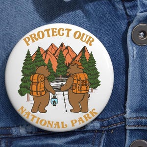 Protect Our Pin Buttons in 3 Sizes, FDT Anti Trump Button, Protest Fck Trump Pin, Anti MAGA Democrat Liberal Gift, Resist Bear