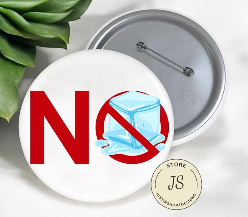 Fck Ice Anti Trump Pin Buttons in 3 Sizes, No Ice Anti Trump Button ...