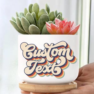 Custom Planter, Personalized Planter, Succulent Planter, Personalized Flower Pot Plant Pot, Unique Corporate Gift, Plant Lover Gift, Logo