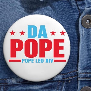 Da Pope Pope Leo XIV Pin Buttons in 3 Größen, Erster Amerikanischer Pope Pin, Retro Kardinal Robert Francis Pin, Robert Prevost Pope American Pin