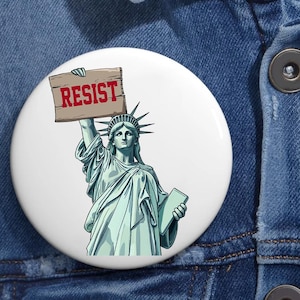 Resist Anti Trump Pin Buttons in 3 Sizes, Protest Button, Protest Pin, Resist Button, Resist Pin, Protect Our Rights, Stop Project 2025