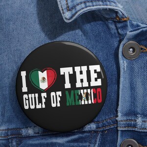 "Ich liebe den Golf von Mexiko Anti Trump Pin Buttons in 3 Größen, Wahlbutton 2024 für Frieden, Pro Democracy Button, National Statement, Peace Pin."