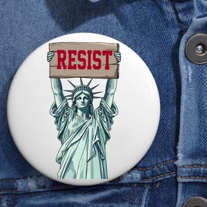 Resist Anti Trump Pin Buttons in 3 Sizes, Protest Button, Protest Pin, Resist Button, Resist Pin, Protect Our Rights, Stop Project 2025