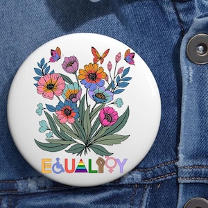 Equality LGBT Anti Trump Pin Buttons in 3 Sizes,  Progressive Pin, Anti Trump Liberal Progressive Social Justice Activist Gift,Fck Trump Pin