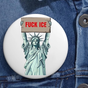 FCK ICE Freiheitsstatue Pin Buttons in 3 Größen, Anti-ICE Demonstration Pin, Politischer Pin, Abolish Ice, Pro Einwanderer Pin, Aktivist Pin