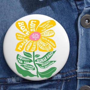 In This House We Believe In Anti Trump Pin Button in 3 Sizes, Hate Has No Home Here Pin, Subtle Anti Trump Pin, Protest Trump Pin, Resist