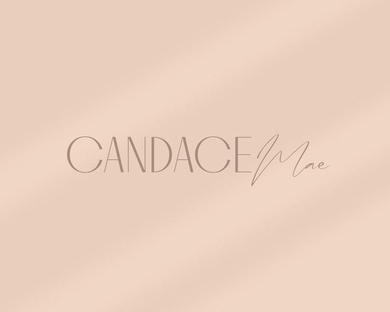 Modern Neutral Logo Text Logo Design Simple Elegant Premium - Etsy