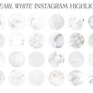 50 Clean White Instagram Highlight Covers, Grey Insta Highlights Cover Canva Template, Cursive Aesthetic Stories Highlights, White Word