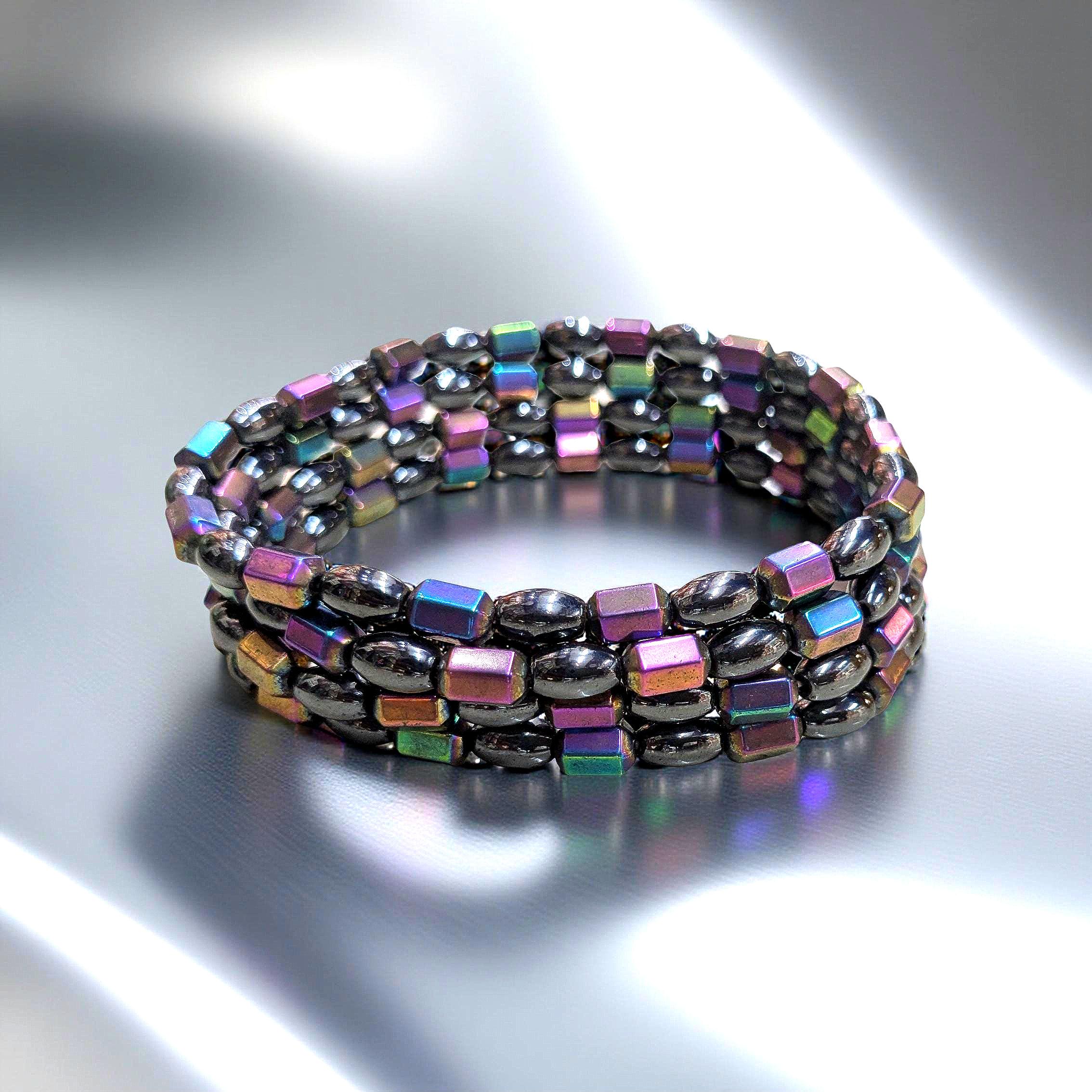 Ematite magnetica e agata indiana Bracciale dolore sollievo Ematite magnetica e agata indiana Bracciale dolore sollievo