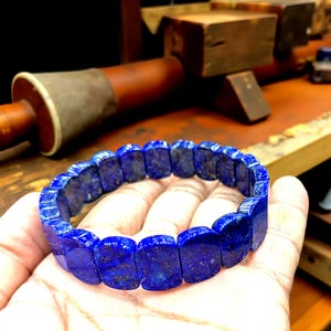 Bracciale in lapislazzuli con pietre preziose naturali, cristallo curativo, per uomo e donna, fatto a mano, gioiello Boho, regalo, qualità AAA, bestseller