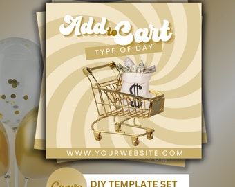 Shopping Cart Flyer | Add to Cart Flyer | Hair Lash Nail Makeup| DIY Add to Cart Flyer | Content Flyer
