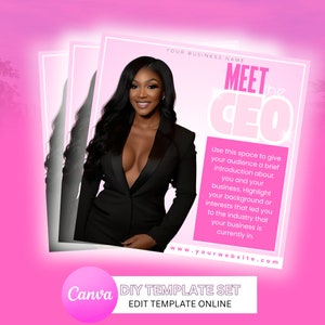 Meet the Owner Flyer, Meet the Ceo Editable Flyer, Instagram Post Flyer, DIY Meet the Owner Flyer, Business Editable Flyer