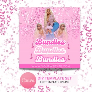 Bundle Sale, Hair Bundle, Bundle Flyer, Flyer, Hair Flyer, Hair Template, Hair, Sale, Sale Flyer, Editable Flyer, DIY