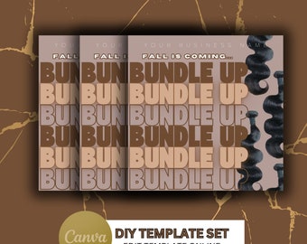 Bundles, Wigs, Hair Sale | DIY Sale Flyer | Hair Beauty Sale Flyer | Editable Sale Flyer | Instagram Post Hair Flyer