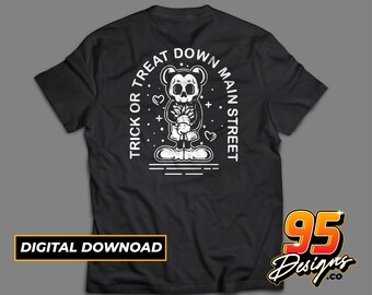 Halloween Topolino, Dolcetto o scherzetto, Main Street. SVG vettoriale, file digitale