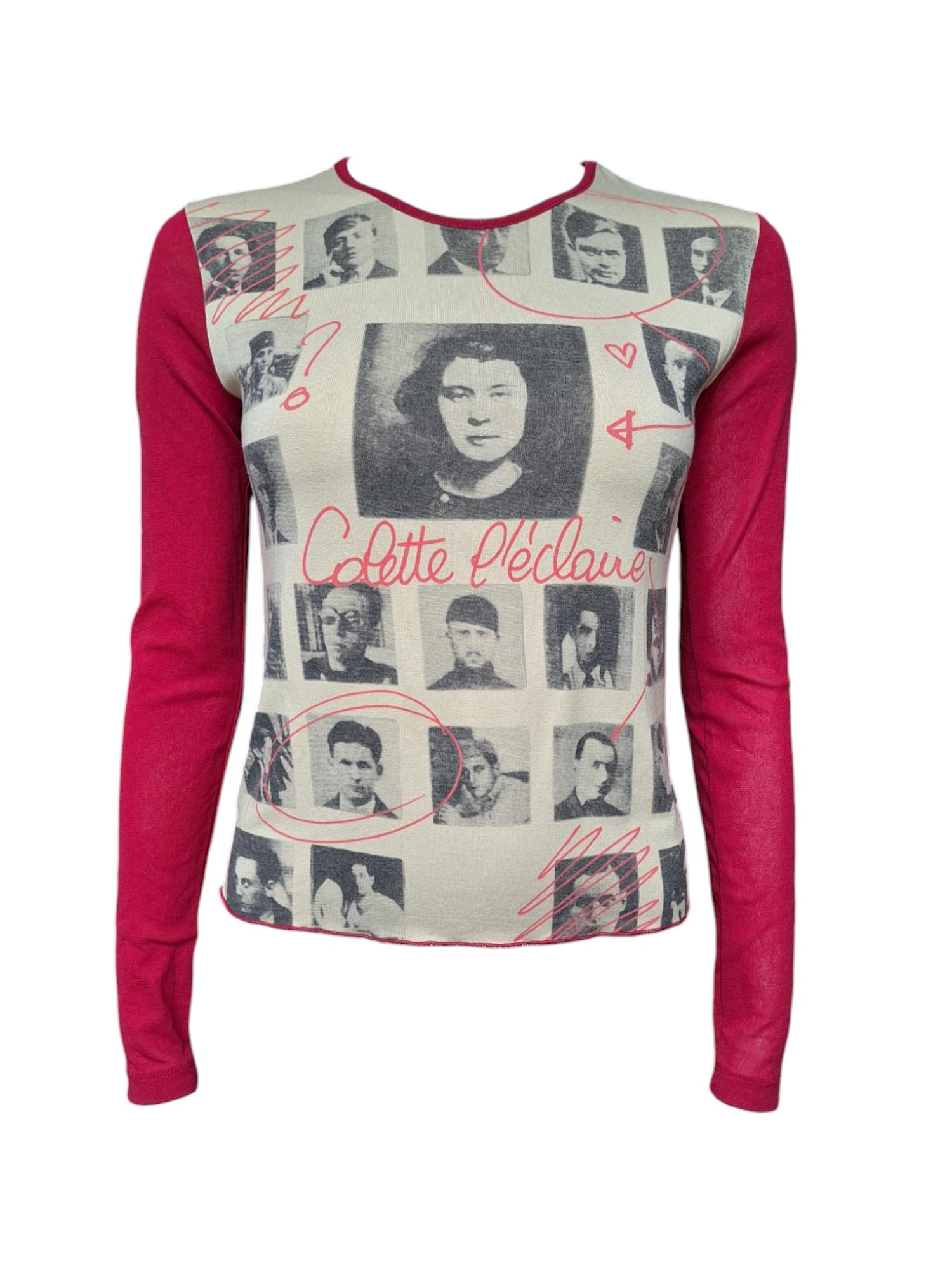 T-shirt Vintage Cop.Copine - Taille 34/36 (T.1) - Manches Longues, Vert - Occasion Très Bon état
