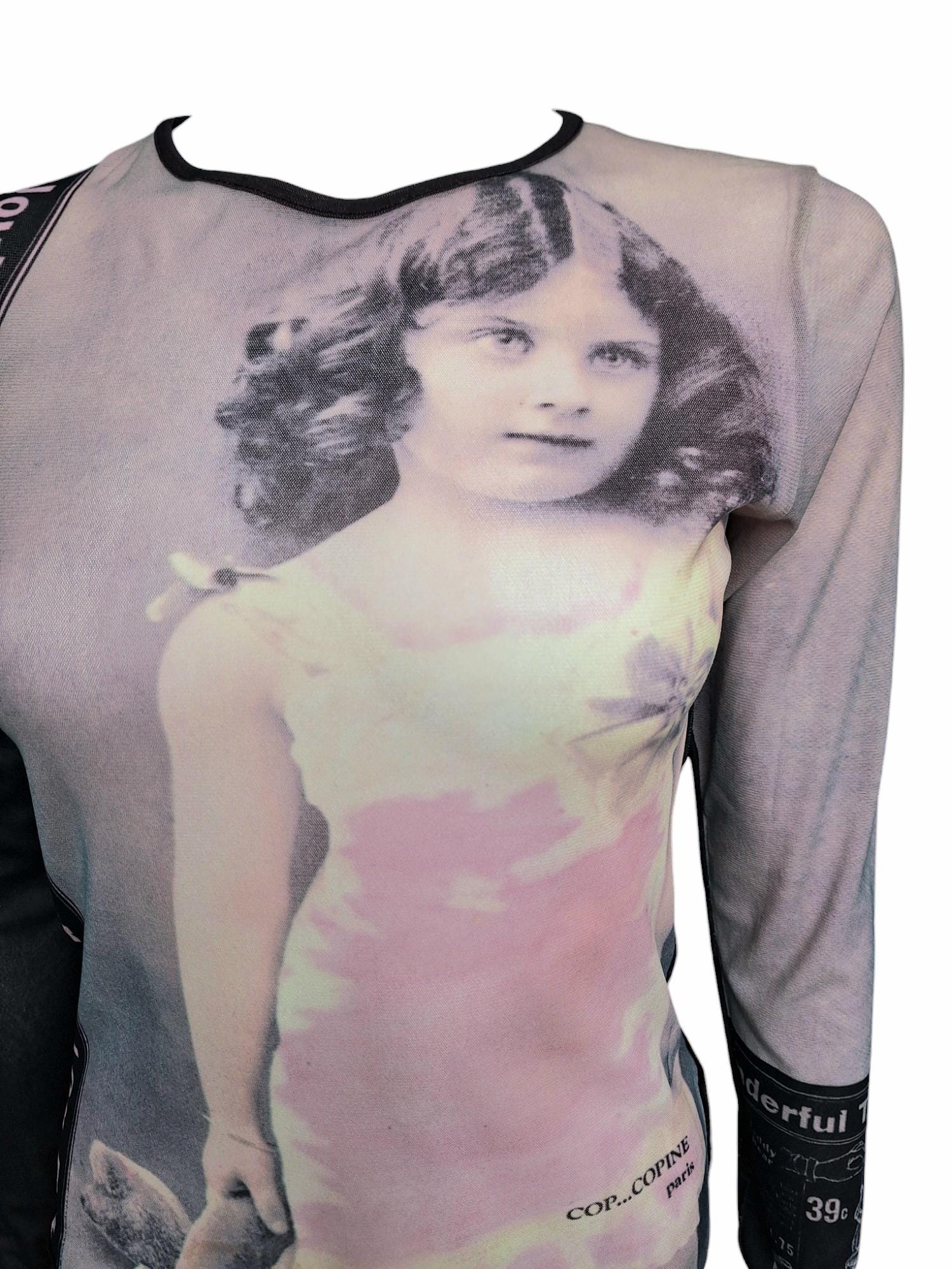 Cop Copine 'teddy' Y2K Mesh Top in Size 3/M-L - Etsy