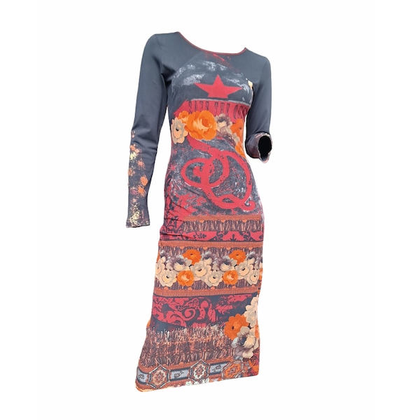 Save The Queen Long Graphic T-shirt Dress in Size S-M