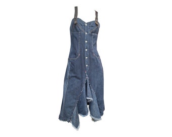 Marithé + François Girbaud Apron Denim Dress in Size 38 FR/M