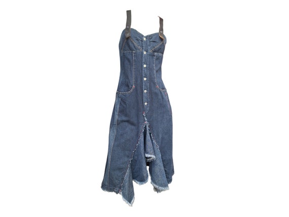 Marith + Franois Girbaud Apron Denim Dress in Size 38 FR/M - Etsy Israel