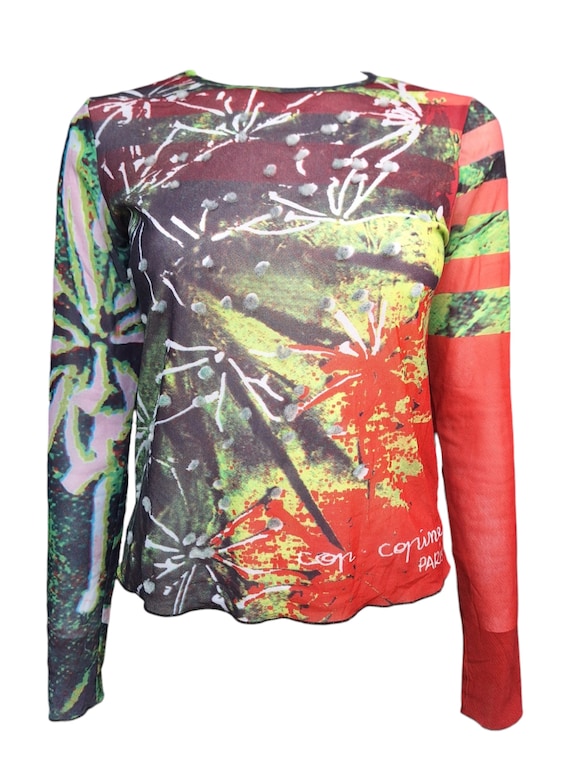 Cop Copine 'Flocky' Y2k ヴィンテージメッシュトップ サイズ3/M-L
