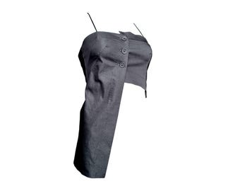 Cop Copine 'Kimberly' Vintage Industrial Deconstructed Asymmetrical Top in Size 36 FR/XS-S
