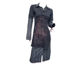 Cop Copine 'Valori' Vintage Mid Shirt Dress Set in Size 40 FR/M-L