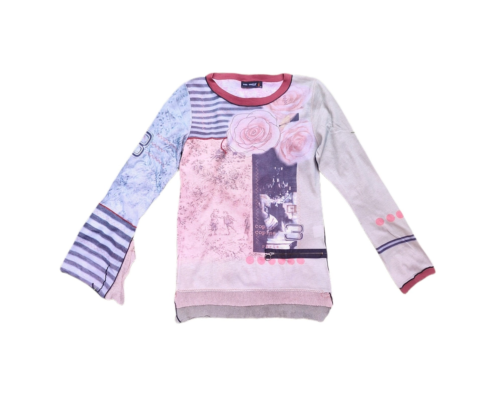T-shirt Vintage Cop Copine Années 90 Motif Tubes De Peinture - Taille M, Occasion Bon état