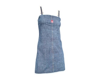 Marithé + François Girbaud Vintage Mini Denim Dress in Size 38/S-M