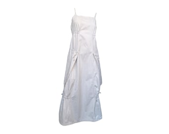 Marithé + François Girbaud Sandstone Vintage Architectural Parachute Maxi Dress in Size 38 FR/M
