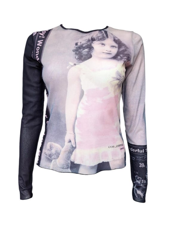 Cop Copine 'teddy' Y2K Mesh Top in Size 3/M-L - Etsy