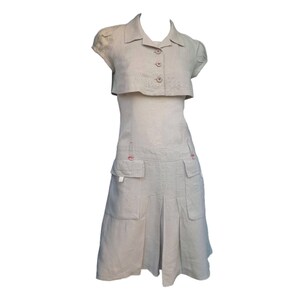 Cop Copine Linen Cargo Dress Set in Size 38 FR/M