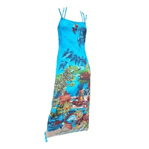 Save The Queen Vintage Maxi Tropical Slip Dress in Size M