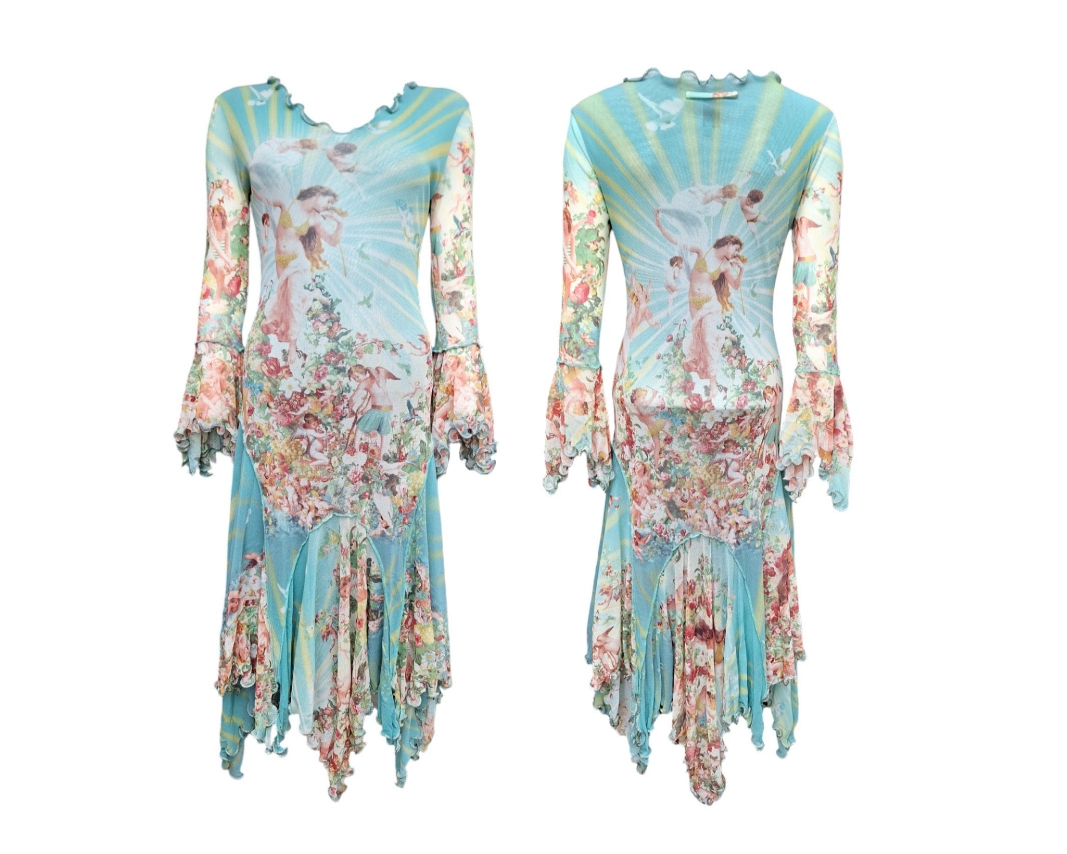 Jean Paul GAULTIER 1990s Cherub Mesh Dress in Size M Etsy