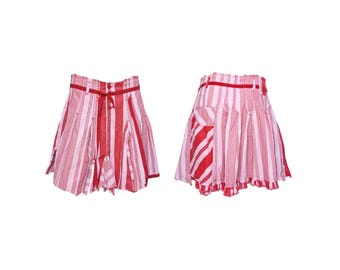 Marithé + François Girbaud Vintage Candy Stripe Rebel Skirt in Size 38 FR/M-L