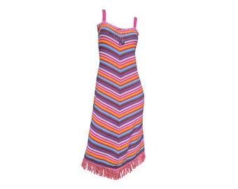 Cop Copine 'Kit Kat' Maxi Knitted Dress in Size 1/S-M